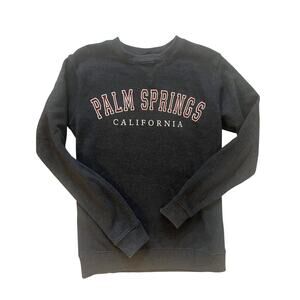 Palm Springs California Embroidered Sweatshirt Red/White/Gray - Ocean Beach Sz L